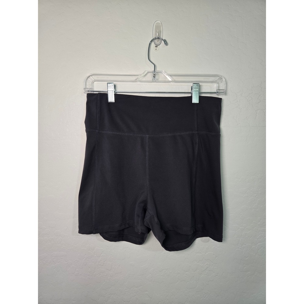 Jessica Simpson Women Black High Waisted Biker Shorts Activewear Yoga Size Large